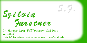 szilvia furstner business card